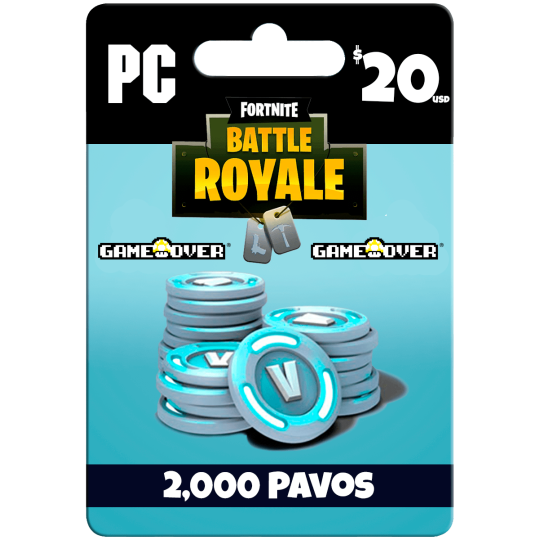 Tarjetas de Fortnite (paVos) Comprar 2000 paVos PC